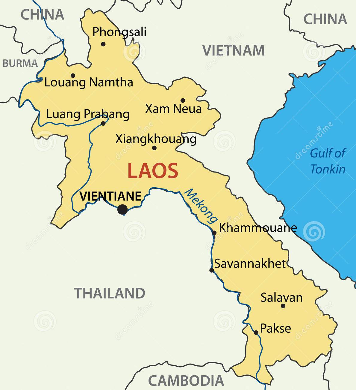 lao peoples democratic republic vector map laos 95058750